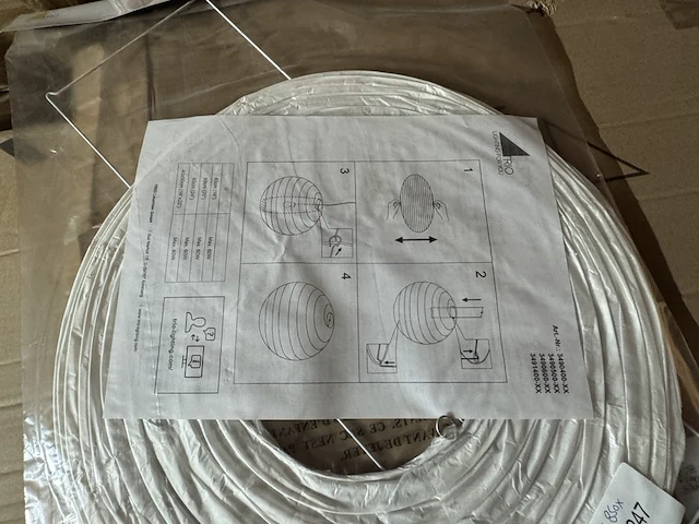 Ca. 450x papieren lampion lampenkap trio, paper - afbeelding 5 van  6