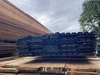 Ca. 45x douglas acoustic design/triple/deens rabat (zwart gecoat), 22x142mm, lengte 300cm - afbeelding 3 van  3