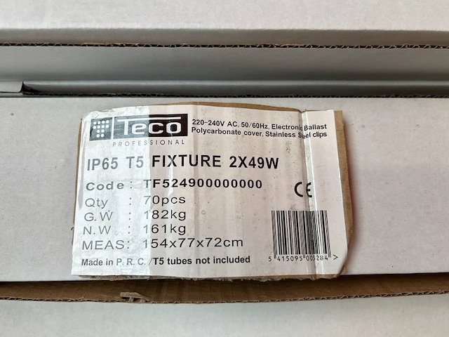 Ca. 45x ip65 t5 fixture 2x49w led armatuur, teco professional - afbeelding 3 van  4