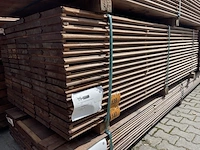 Ca. 45x massaranduba damwand- / paardenbox profiel, 28x200mm, lengte 250cm - afbeelding 4 van  4