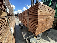 Ca. 45x massaranduba damwand- / paardenbox profiel, 28x200mm, lengte 500cm - afbeelding 2 van  4