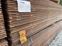 Ca. 45x massaranduba damwand- / paardenbox profiel, 28x200mm, lengte 500cm - afbeelding 4 van  4
