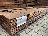 Ca. 46x massaranduba damwand- / paardenbox profiel, 28x145mm, lengte 500cm - afbeelding 2 van  3