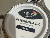 Ca. 48x blikken tegelverf, decocraft, mat, wit - afbeelding 2 van  4