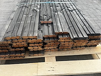 Ca. 48x douglas triple profiel | dubbelzijdig | zwart , 2,7 x 14 x 180 cm - afbeelding 2 van  2