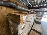 Ca. 48x guyana teak dekdelen gevingerlast, 21x120mm, lengte 400ccm - afbeelding 4 van  5