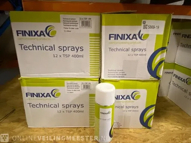 Ca. 48x spuitbussen finixa 1k blanke lak finixa - afbeelding 1 van  4