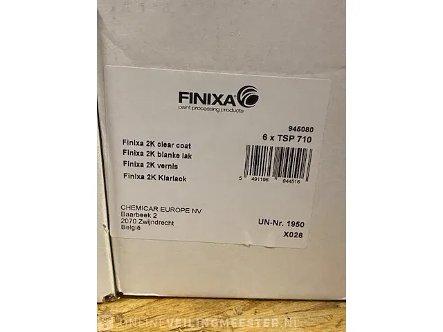 Ca. 48x spuitbussen finixa 2k blanke lak finixa - afbeelding 3 van  4