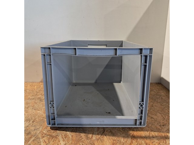 Ca. 48x stapelbaar opbergkrat, grijs - afbeelding 3 van  5