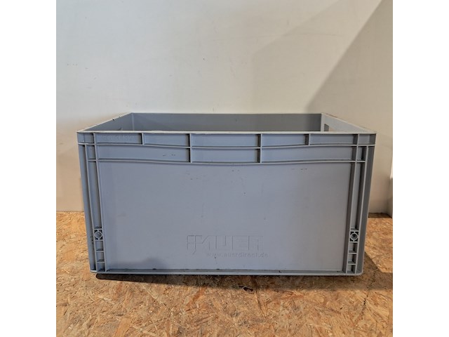 Ca. 48x stapelbaar opbergkrat, grijs - afbeelding 4 van  5