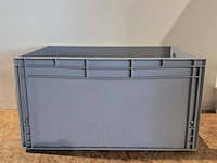 Ca. 48x stapelbaar opbergkrat, grijs - afbeelding 4 van  5