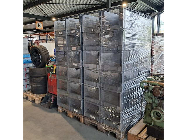 Ca. 48x stapelbaar opbergkrat, grijs - afbeelding 1 van  3