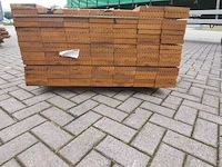 Ca. 49x guyana teak vlonderplanken, 27x145mm, lengte 275cm - afbeelding 3 van  4