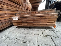 Ca. 49x massaranduba damwand/paardenbox profiel, 28x145mm, lengte 250cm - afbeelding 3 van  3
