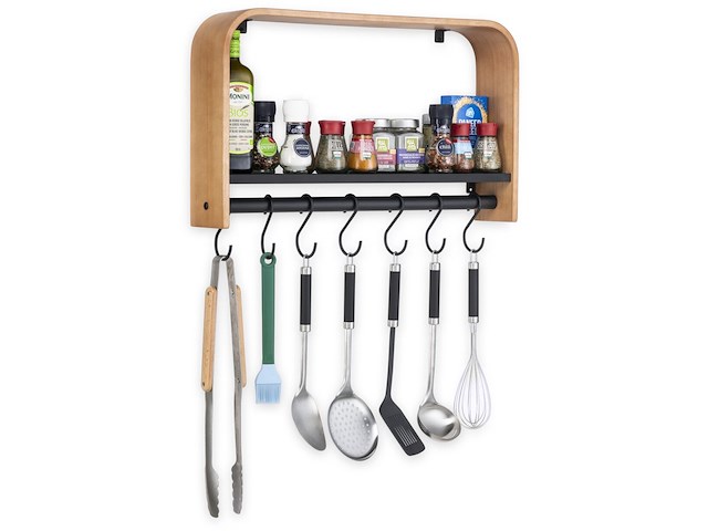 Ca. 50 keuken wandplank 60x35x11, bruin - afbeelding 1 van  3