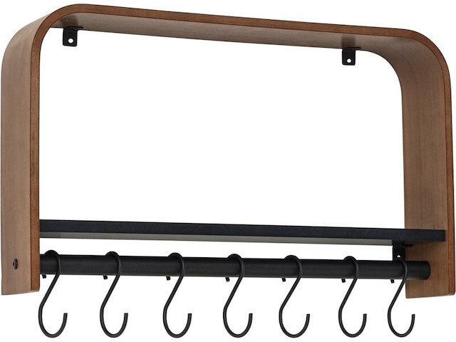 Ca. 50 keuken wandplank 60x35x11, bruin - afbeelding 3 van  3