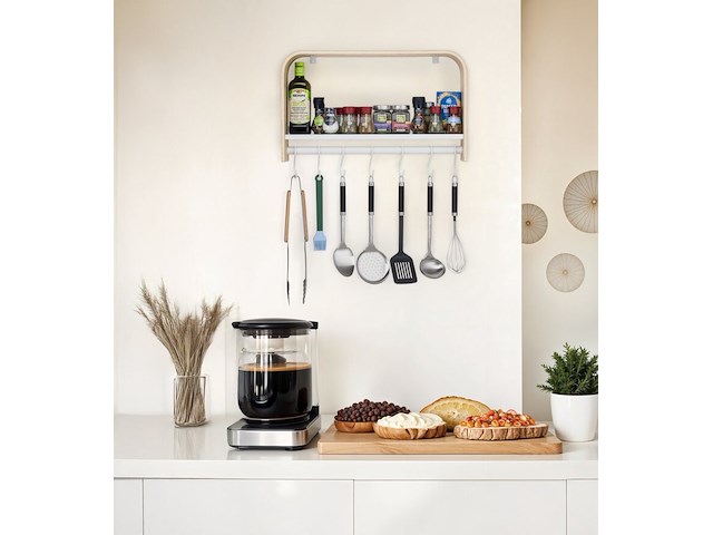 Ca. 50 keuken wandplank 60x35x11, naturel - afbeelding 2 van  3