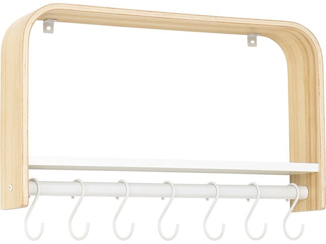 Ca. 50 keuken wandplank 60x35x11, naturel - afbeelding 3 van  3