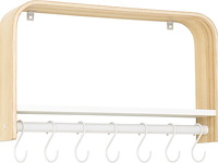 Ca. 50 keuken wandplank 60x35x11, naturel - afbeelding 3 van  3