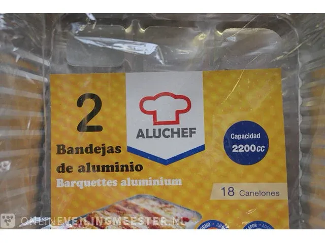 Ca. 500x aluminium bakje aluchef, 2200cc - afbeelding 5 van  6