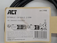Ca. 500x display port kabel, act, ak3980 dp male 2.00m - afbeelding 2 van  5