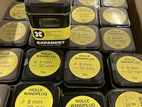 Ca. 500x expanded diverse pluggen en ijzerwaren in blik - afbeelding 2 van  10