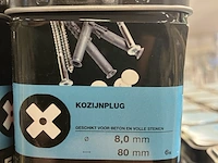 Ca. 500x expanded diverse pluggen en ijzerwaren in blik - afbeelding 3 van  10