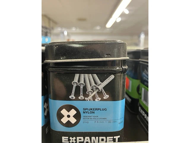 Ca. 500x expanded diverse pluggen en ijzerwaren in blik - afbeelding 4 van  10