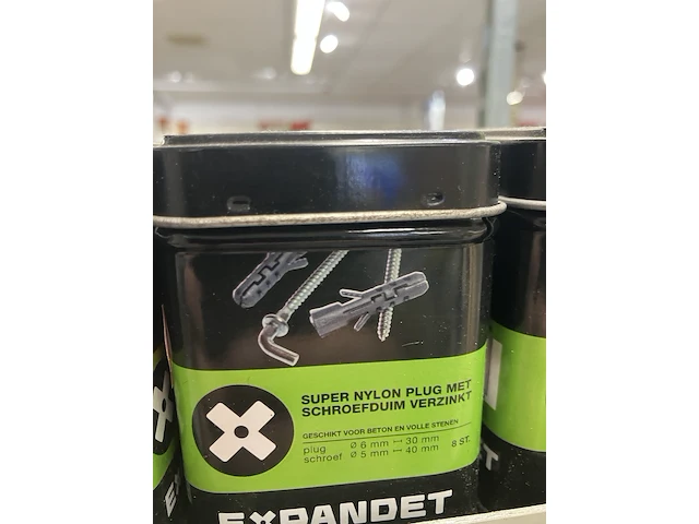 Ca. 500x expanded diverse pluggen en ijzerwaren in blik - afbeelding 6 van  10