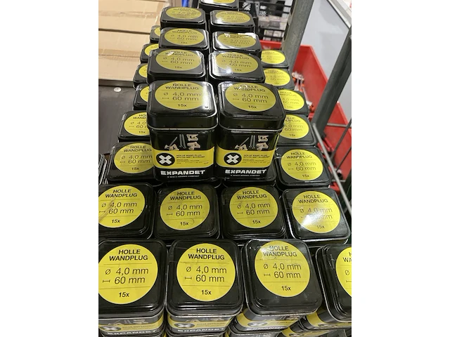 Ca. 500x expanded diverse pluggen en ijzerwaren in blik - afbeelding 10 van  10