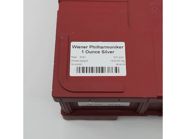 Ca. 500x zilveren munt wiener philarmoniker, 2021 - afbeelding 6 van  7