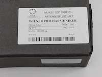 Ca. 500x zilveren munt wiener philarmoniker, republic osterreich, 2015 - afbeelding 2 van  10