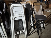 Ca. 50x barkruk inklapbaar zwart, wit - afbeelding 1 van  4