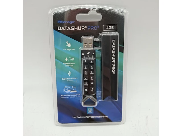 Ca. 50x beveiligde usb-stick, istorage, datashur pro 2, 4gb - afbeelding 1 van  2