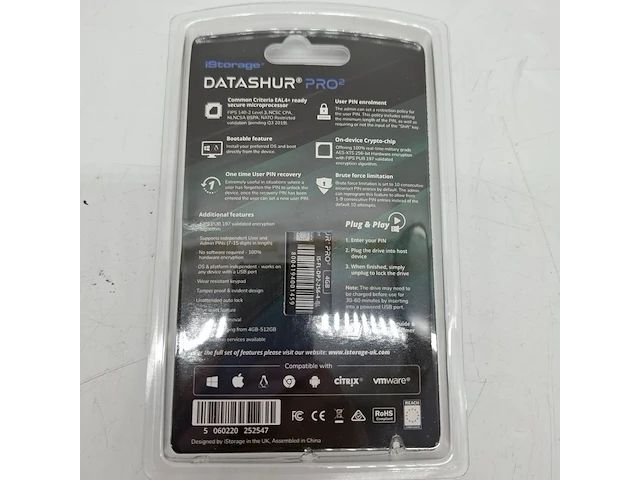 Ca. 50x beveiligde usb-stick, istorage, datashur pro 2, 4gb - afbeelding 2 van  2