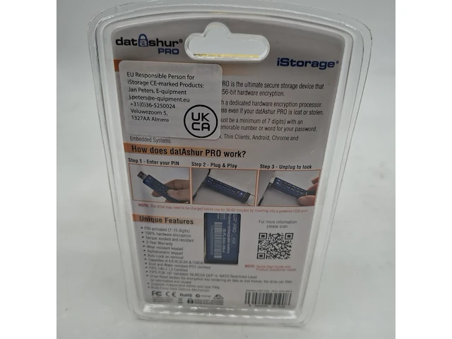 Ca. 50x beveiligde usb-stick, istorage, datashur pro, 4gb - afbeelding 2 van  3