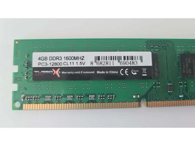 Ca. 50x dimm ddr3 4 gb 1600 mhz in doos turbox - afbeelding 4 van  4