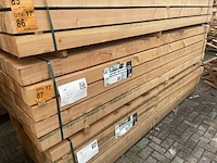 Ca. 50x douglas balken fijnbezaagd, 100x100mm, lengte 300cm - afbeelding 4 van  4