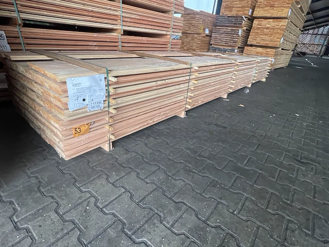 Ca. 50x douglas dubbele rhombus profiel, 25x137mm, lengte 500cm - afbeelding 4 van  4