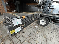 Ca. 50x douglas wisselsponning/ halfhoutsrabat zwart gecoat, 18x190mm, lengte 500cm - afbeelding 2 van  3