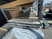 Ca. 50x douglas wisselsponning/halfhoutsrabat zwart gecoat, 18x190mm, lengte 400cm - afbeelding 1 van  3