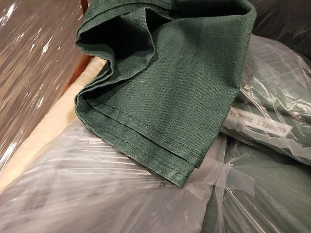 Ca. 50x linnen goed/ tafellakens, geel, blauw en groen - afbeelding 4 van  8