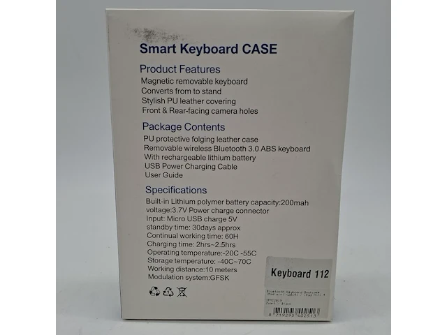 Ca. 50x tablethoes, smart keyboard case - 8 inch - afbeelding 3 van  5
