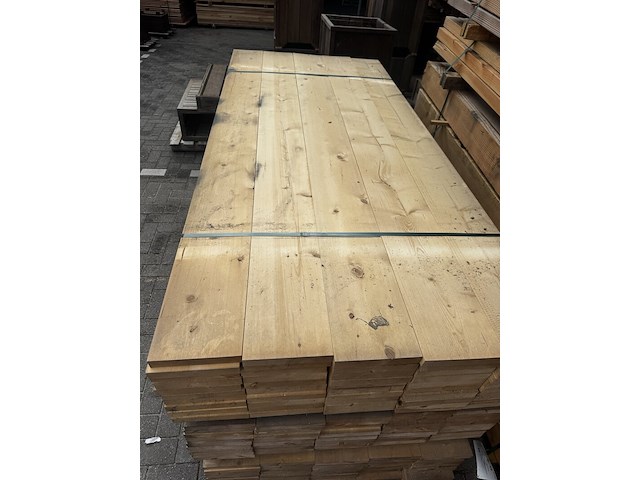Ca. 50x vuren planken geschaafd , 2,8 x 19,5 x 220 cm - afbeelding 1 van  3