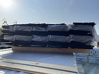 Ca. 50x zweeds rabat zwart gecoat, 16x195mm, lengte 400cm - afbeelding 3 van  3