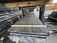 Ca. 50x zweeds rabat zwart gecoat, 16x195mm, lengte 400cm - afbeelding 1 van  3