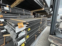 Ca. 50x zweeds rabat zwart gecoat, 16x195mm, lengte 400cm - afbeelding 2 van  3
