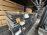Ca. 50x zweeds rabat zwart gecoat, 16x195mm, lengte 400cm - afbeelding 2 van  3