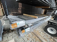 Ca. 50x zweeds rabat zwart gecoat, 16x195mm, lengte 480cm - afbeelding 2 van  3
