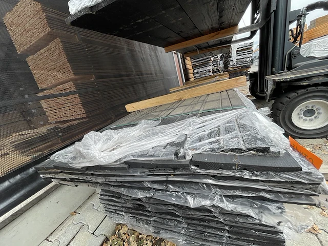 Ca. 50x zweeds rabat zwart gecoat, 16x195mm, lengte 480cm - afbeelding 3 van  3